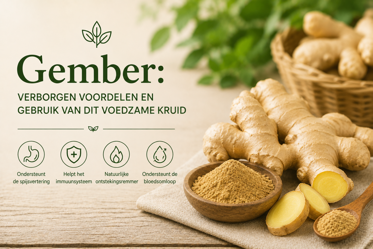 Gember: Voordelen, Gebruik en Waarom Dit Kruid Zo Krachtig Is